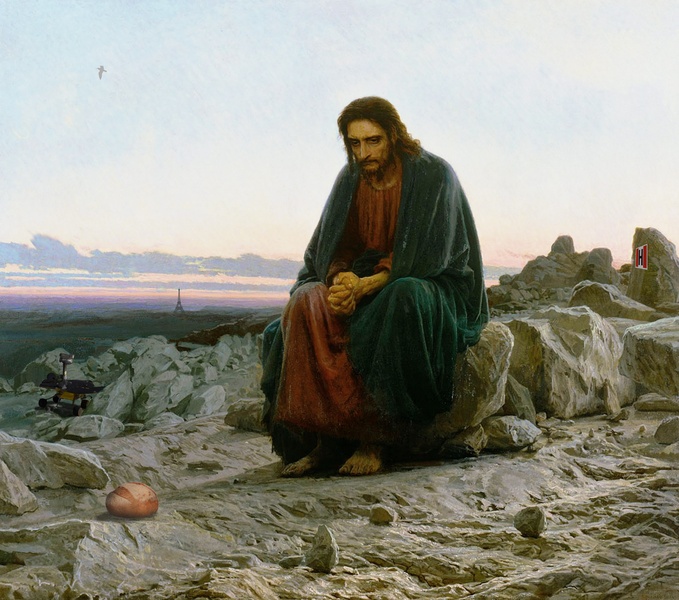 "Chrystus na pustyni", 1872, Iwan Kramski (1837-1887), Galeria Tretiakowska, Moskwa