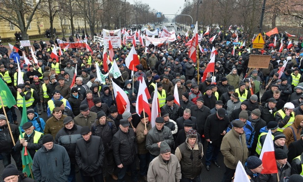 Rolnicy protestowali w Warszawie