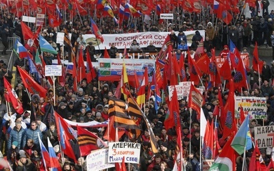 Proputinowska manifestacja w Moskwie