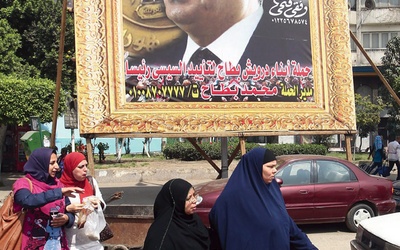 Tak wyglądały billboardy wyborcze w Kairze w zeszłym roku. Faworytem był gen. as-Sisi