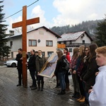 Krzyż ŚDM i ikona Matki Bożej w Wiśle