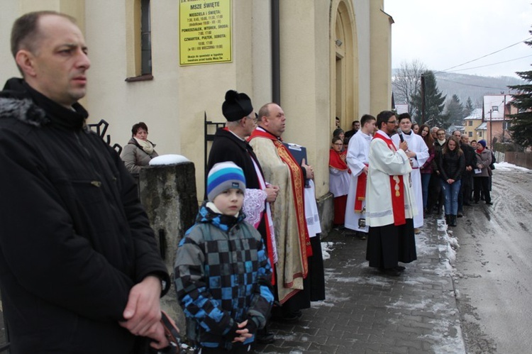 Krzyż ŚDM i ikona Matki Bożej w Wiśle