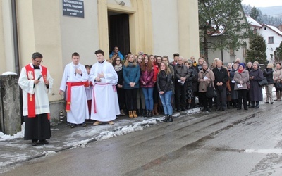 Krzyż ŚDM i ikona Matki Bożej w Wiśle