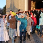 Krzyż ŚDM i ikona Matki Bożej w Rajczy