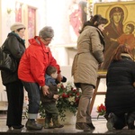 Krzyż ŚDM i ikona Matki Bożej w Rajczy