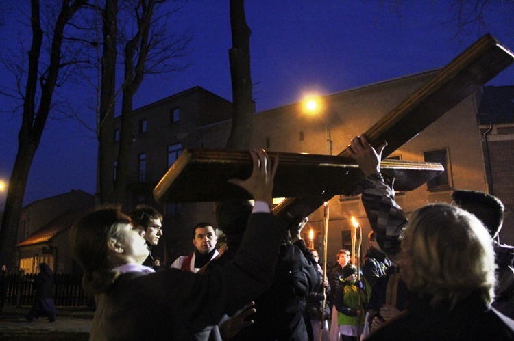 Krzyż ŚDM i ikona Matki Bożej w Żywcu