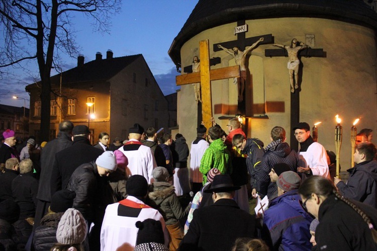 Krzyż ŚDM i ikona Matki Bożej w Żywcu