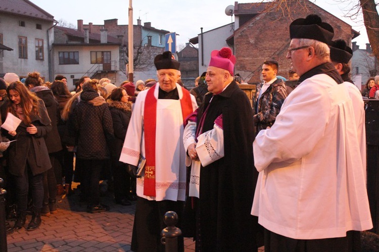 Krzyż ŚDM i ikona Matki Bożej w Żywcu