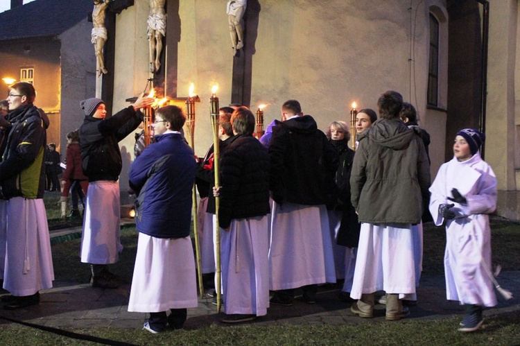 Krzyż ŚDM i ikona Matki Bożej w Żywcu