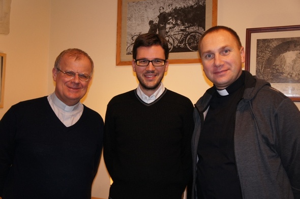 Delegaci z Francji zatrzymali się w parafii u ks. Rafała Babickiego (z prawej)