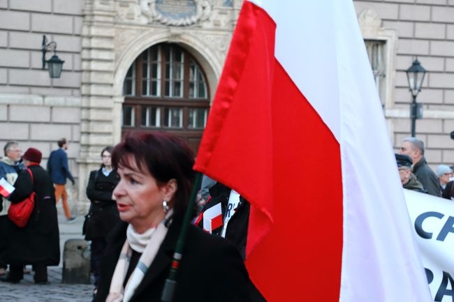 Marsz "W obronie demokracji i wolności mediów". Kraków 2015