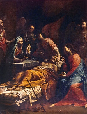 Giovanni Battista Crespi „Śmierć św. Józefa”  olej na płótnie, ok. 1712 Ermitaż, Sankt Petersburg