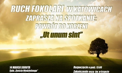 Otwarte spotkanie Ruchu Focolari, Katowice, 14 marca