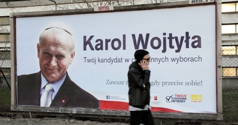 Wojtyła na wyborczych plakatach?