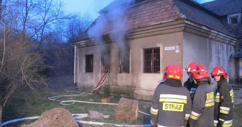 Pożar w krakowskiej noclegowni