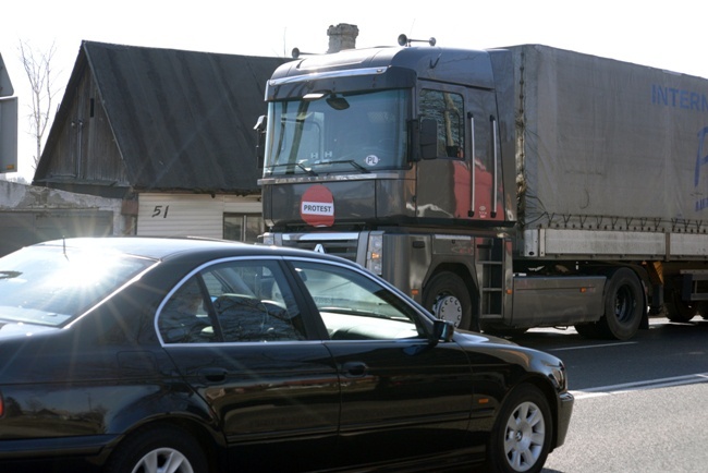 Protest transportowców w Radomiu