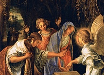 Adam Elsheimer „Trzy Marie przy pustym grobie”  olej na blasze, ok. 1603 Reńskie Muzeum Krajowe, Bonn