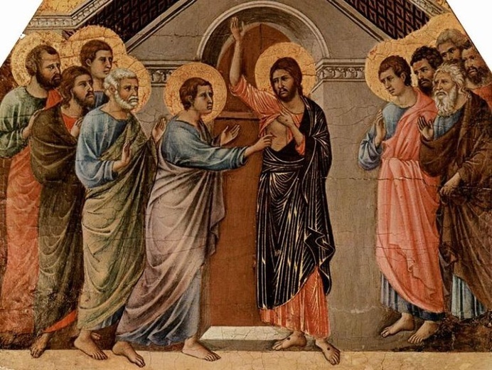 Duccio, Chrystus i niewierny Tomasz