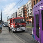 Zderzenie tramwaju z autobusem