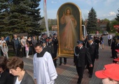 Uroczyste wprowadzenie obrazu Pana Jezusa do kościoła w Zaczarniu 