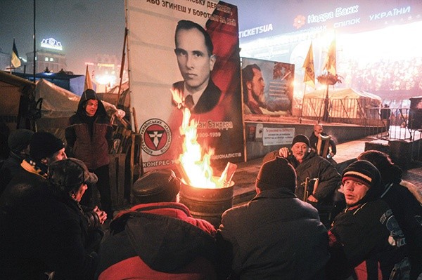Portret Bandery towarzyszył także protestom na kijowskim Majdanie 