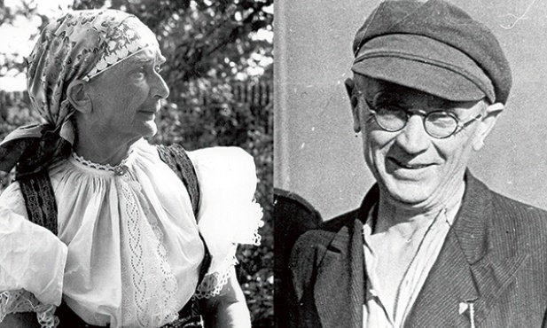 Teresa Morcinek. Zdjęcie z 1958 roku i Gustaw Morcinek po wyjściu z Dachau (1945 rok)