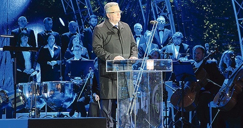  Głównym punktem uroczystości na Westerplatte było przemówienie prezydenta RP Bronisława Komorowskiego