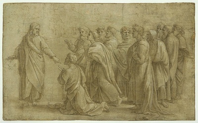  XVI-wieczny szkic do arrasu autorstwa Rafaela Santi