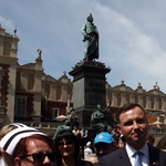 Andrzej Duda na proteście pielęgniarek