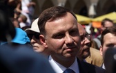 Andrzej Duda na proteście pielęgniarek