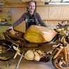 Motocykl z drewna