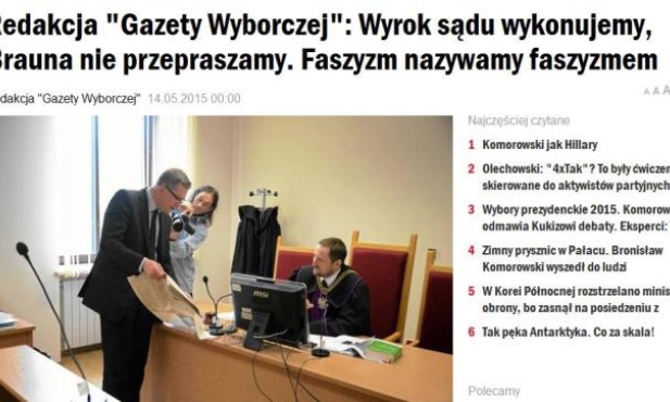 GW przeprasza, ale nie przeprasza