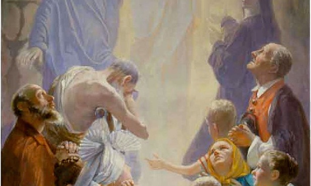 Ivan Grohar „Serce Jezusa”  olej na płótnie, 1900 archikatedra św. Mikołaja, Lublana 
