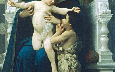Adolphe William Bouguereau „Maryja z Dzieciątkiem  i św. Janem Chrzcicielem” olej na płótnie, 1881 Muzeum Sztuki Uniwersytetu Cornell Ithaca