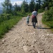 Zakopane, szlak z Wierch Poroniec na Rusinową Polanę. Tata Andrzej z synem Patrykiem