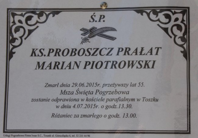 Pogrzeb śp. ks. Mariana Piotrowskiego cz. 1