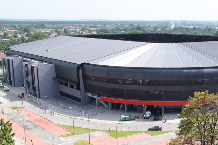 Nowy stadion w Tychach - z zewnątrz