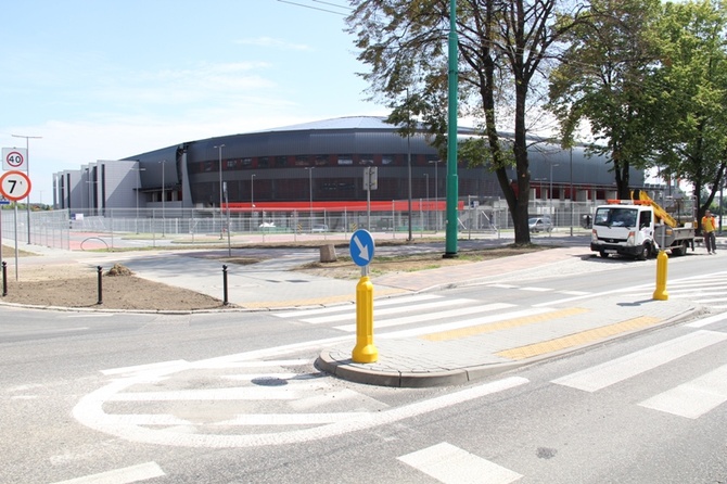 Nowy stadion w Tychach - z zewnątrz