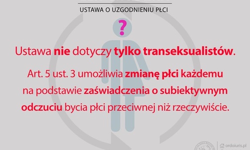 Skandaliczne zapisy ustawy o uzgodnieniu płci