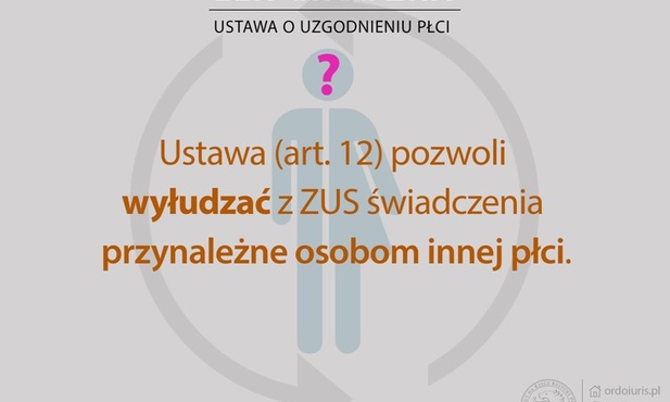 Skandaliczne zapisy ustawy o uzgodnieniu płci