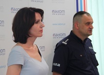 Anna Białkowska, wiceprezydent Radomia, i Karol Szwalbe, komendant miejski policji w Radomiu