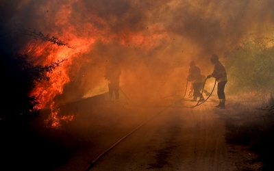 Pożary lasów w północnej Portugalii