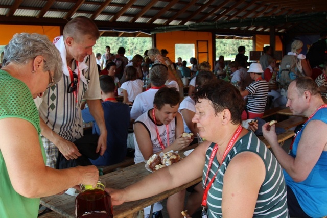 Powitanie pielgrzymów w Kończycach Wielkich