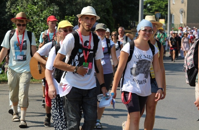 Powitanie pielgrzymów w Kończycach Wielkich