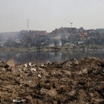 Krajobraz po wybuchach w Tiencin