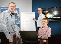 Od lewej: Jacek Hanke, Piotr Kandora i Tomasz Krzyżak – współwłaściciele firmy Digital Core Design