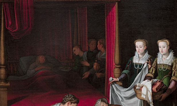 Juan Pantoja de la Cruz „Narodziny Maryi”  olej na płótnie, 1603 Muzeum Prado, Madryt