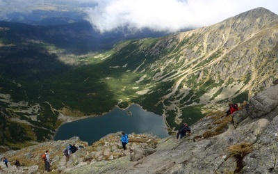 Skoki nad przepaścią i pies