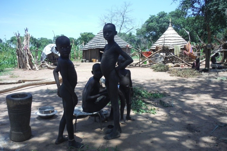 Wioska Ayem w Sudanie Południowym