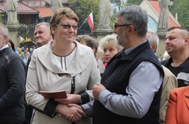 Beata i Aleksander Gajzlerowie dziękowali sobie wzajemnie za lata wspólnie przeżyte  w małżeństwie
